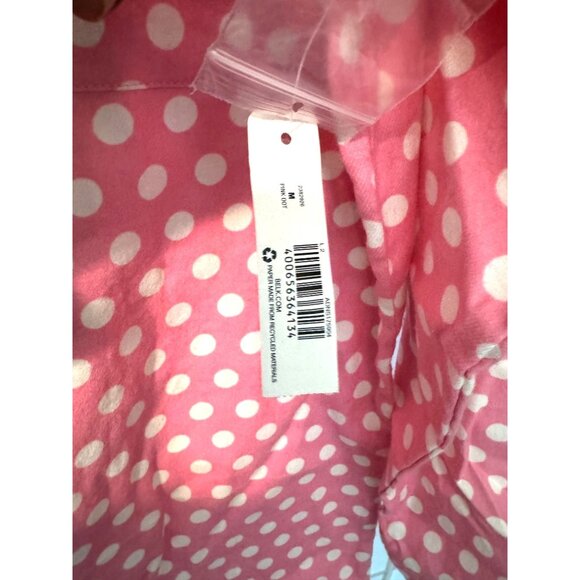 New Directions Intimates Pink & White Polka Dot Long Sleeve Button-Up Pajama Sle - Picture 13 of 13